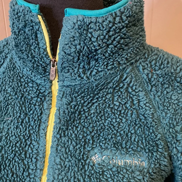 Columbia Women’s Small Fleece Jacket Pockets Turtleneck Full Zip Up - Picture 2 of 9